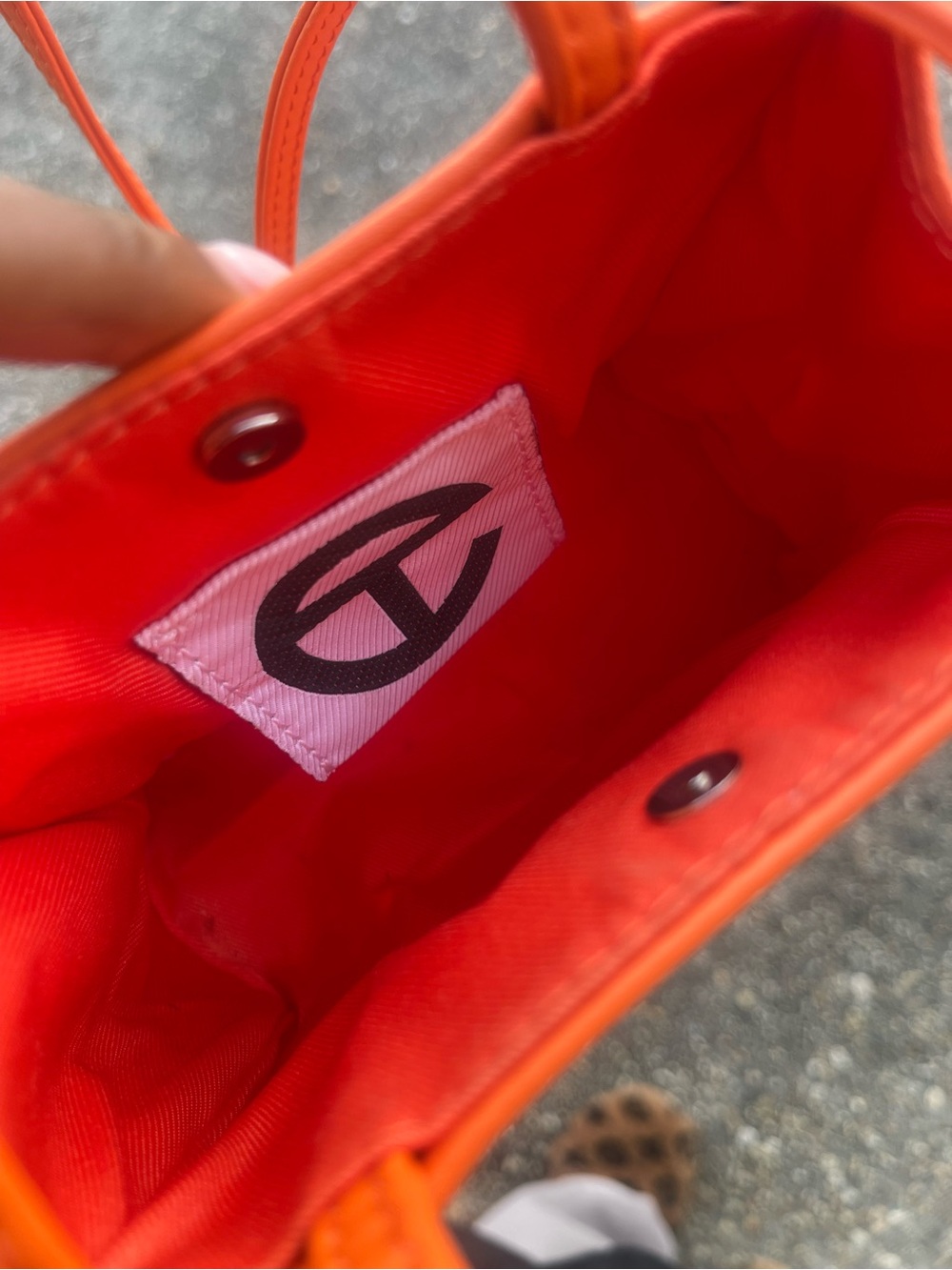 Mini Telfar Orange Tote Bag - Picture 3 of 4
